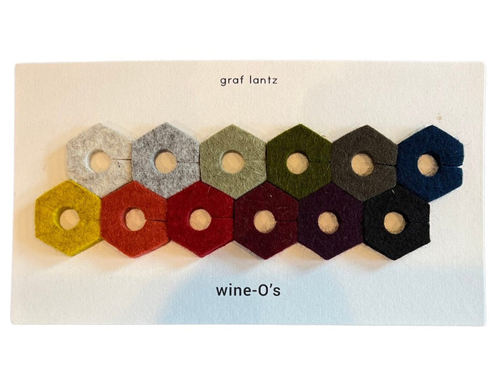 Graf Lantz Wine-O's Merino Wool Rainbow Felt Wine Markers - Taryn x Philip Boutique