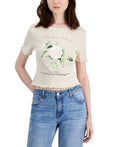 Grayson Threads, The Label Juniors' Rose Crewneck Baby Tee