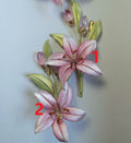 Handmade Thread-Wrapped Pink Lily Brooch - Artisanal Chanhua Floral Pin