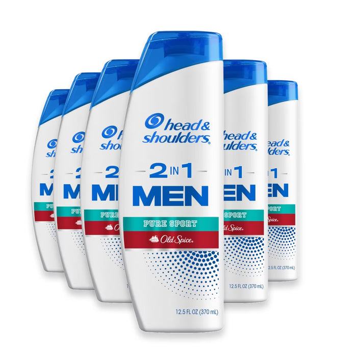 Head & Shoulders Old Spice Pure Sport Anti-Dandruff 2-in-1 Shampoo and Conditioner - 12.5 oz - 6 Pack