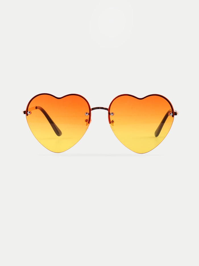Heart Gradient Sunglasses | Orange/Yellow-Image 1
