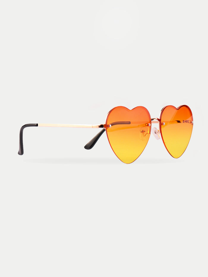 Heart Gradient Sunglasses | Orange/Yellow-Image 2