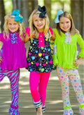 Hot Pink Heart Shirt Ruffle Pants Set