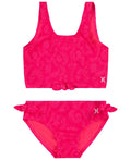 Hurley Big Girls Knot Tankini Swim, 2 Piece Set