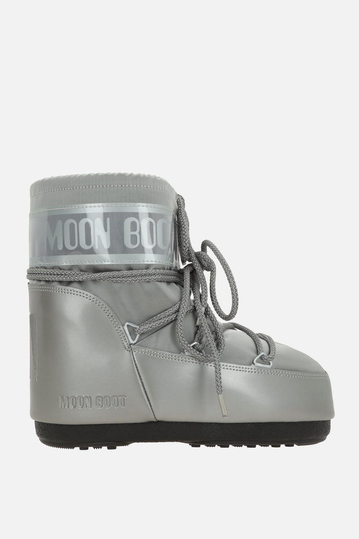 Icon Glance low-top snow boots in satin
