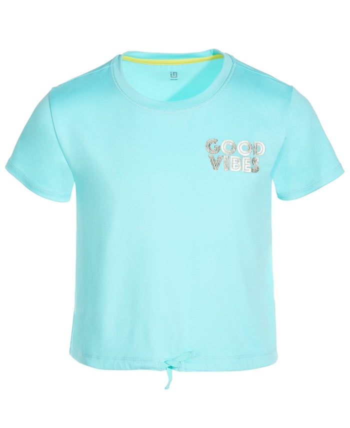 ID Ideology Big Girls Good Vibes Graphic T-Shirt- Ocean Sigh