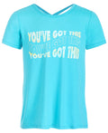 ID Ideology Big Girls You've Got This Criss-Cross Short-Sleeved T-shirt - Sea Shore