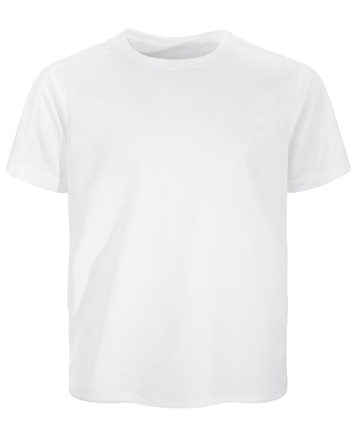 ID Ideology Boys Core Training Short Sleeve Shirt with Crew Neck- BRIGHT WHITE