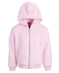 ID Ideology Girls Solid Faux-Sherpa Hooded Jacket - Pink Lavender