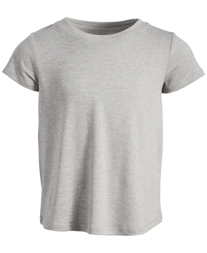 Ideology Girls Scoop-Neck T-Shirt- Heather Grey