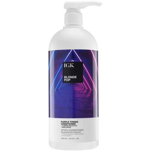 IGK BLONDE POP Purple Toning Conditioner 33.8oz - IGK Hair | Available at Studio 360 Salon, Chatham, NJ