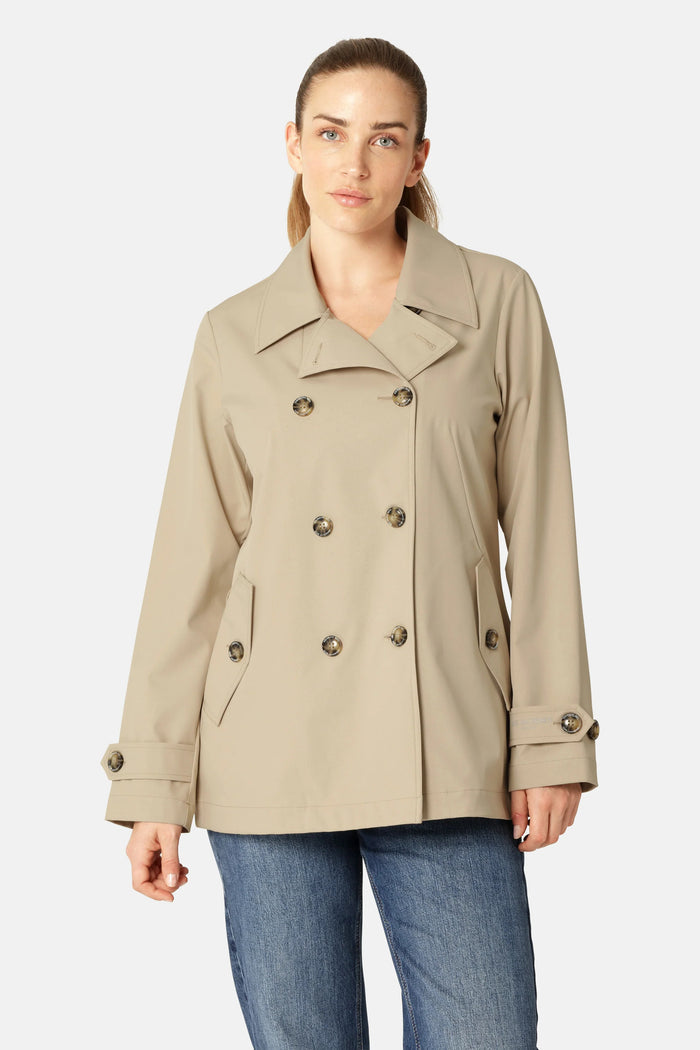 ILSE JACOBSEN TRENCHRAIN02 PEACOAT | White Pepper - Darling & Domain