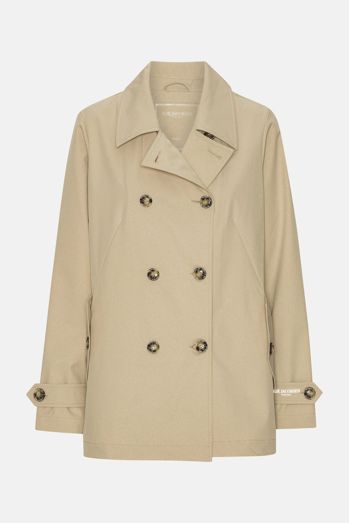 ILSE JACOBSEN TRENCHRAIN02 PEACOAT | White Pepper - Darling & Domain