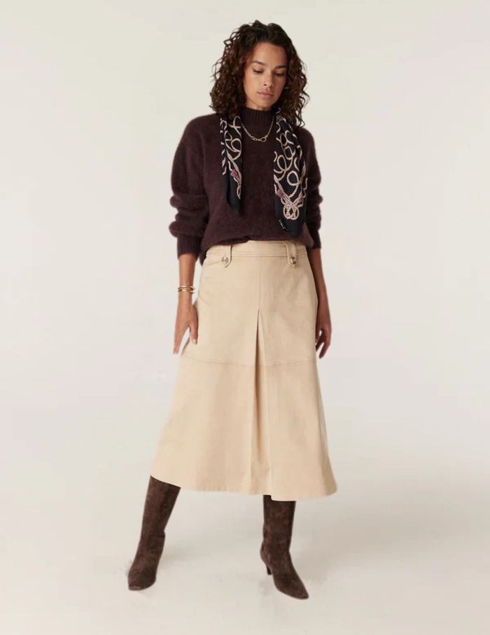 INES FAUX SUEDE SKIRT | Natural - Darling & Domain