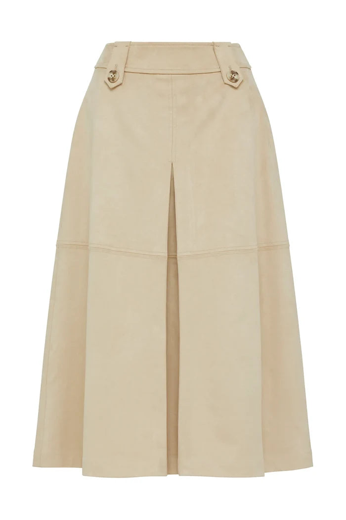 INES FAUX SUEDE SKIRT | Natural - Darling & Domain