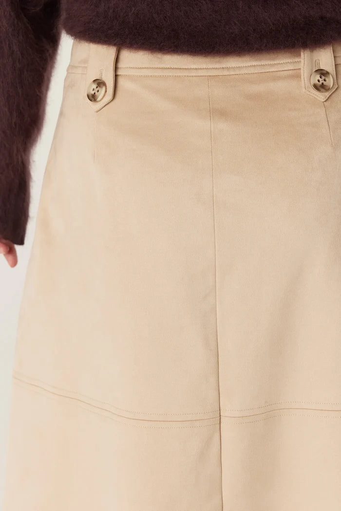 INES FAUX SUEDE SKIRT | Natural - Darling & Domain