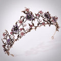 Wedding Hair Accessories - Bohemian Gold Pearl Bridal Tiara