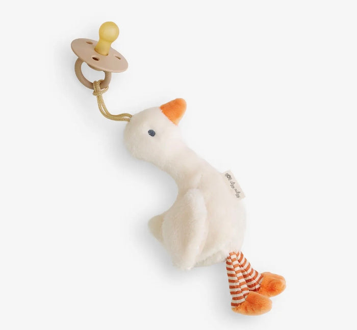 Itzy Ritzy Bitzy Pal Goose Natural Rubber Pacifier & Plush
