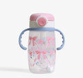 Itzy Ritzy Straw Cup W Snap Close Lid - Ribbons & Roses