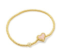 Jewelry Ari Heart Stretch Bracelet: Gold Rose