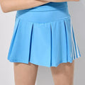 Adidas | Junior's Girl's 3-Stripes Pleated Stretch Woven Skort, Blue