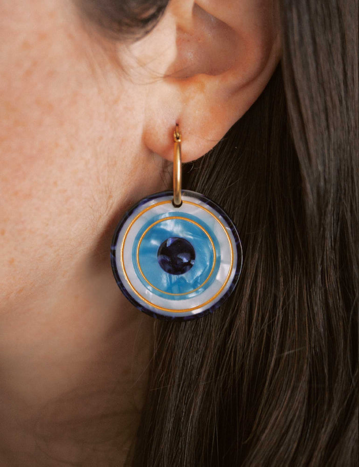 KEM GÖZ Evil Eye earrings