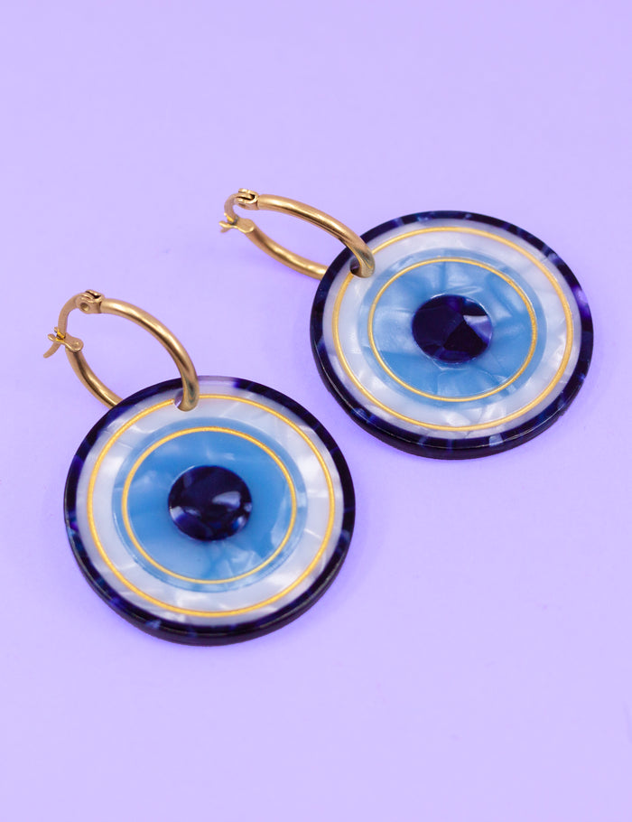 KEM GÖZ Evil Eye earrings