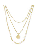 Kendra Scott Medallion Coin Triple Strand