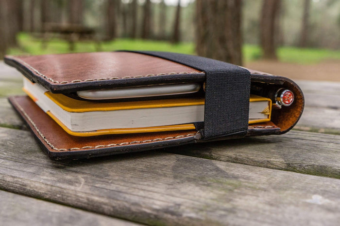 Leather Rhodia A5 Notebook & iPad Mini Cover - Brown