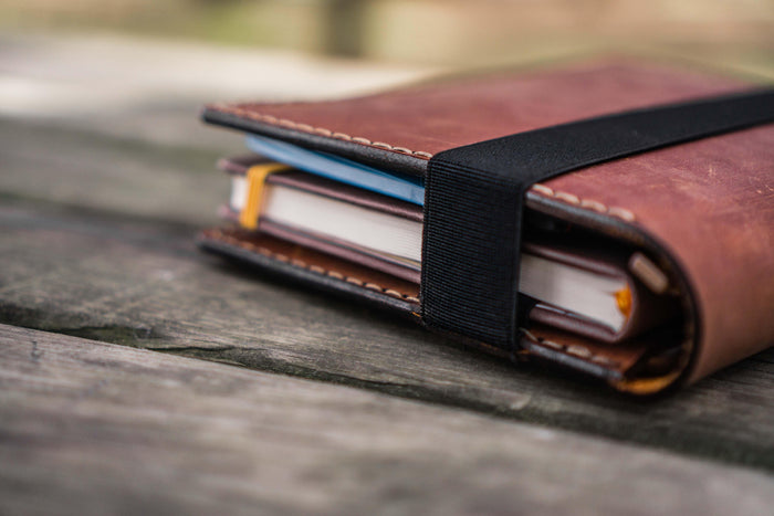 Leather Rhodia A5 Notebook & iPad Mini Cover - Crazy Horse Tan