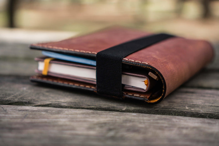 Leather Rhodia A5 Notebook & iPad Mini Cover - Crazy Horse Tan