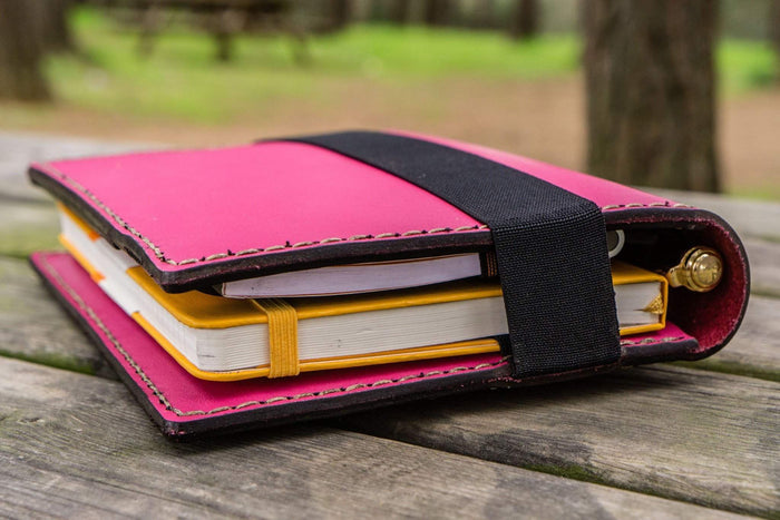 Leather Rhodia A5 Notebook & iPad Mini Cover - Pink