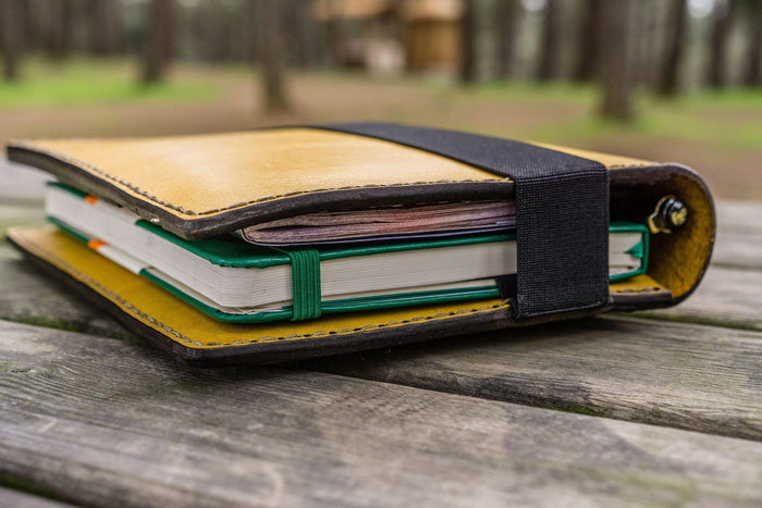 Leather Rhodia A5 Notebook & iPad Mini Cover - Yellow