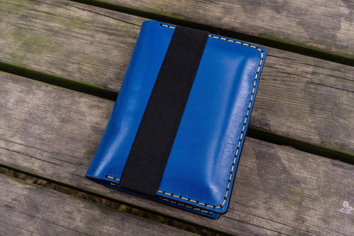 Leather Rhodia A6 Notebook Cover - Blue