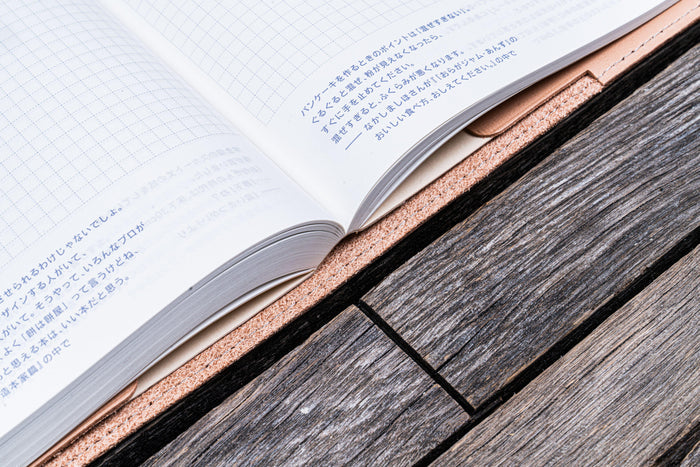 Leather Slim A5 Notebook / Planner Cover - Undyed Leather