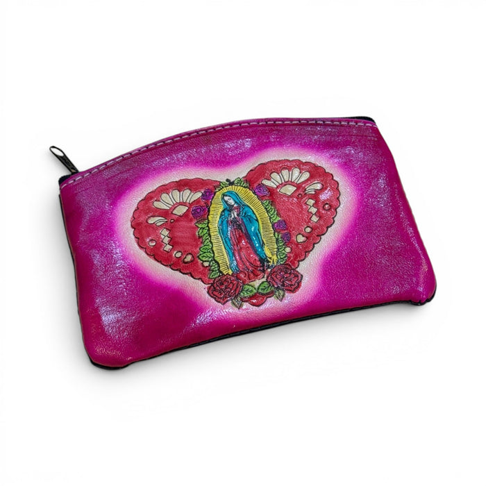 Leather Virgin Coin Purse w/ Heart