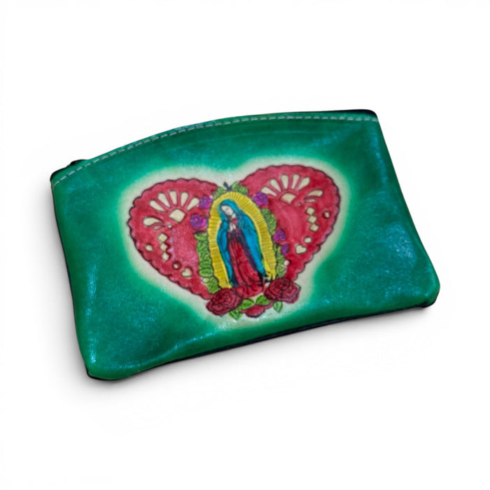 Leather Virgin Coin Purse w/ Heart