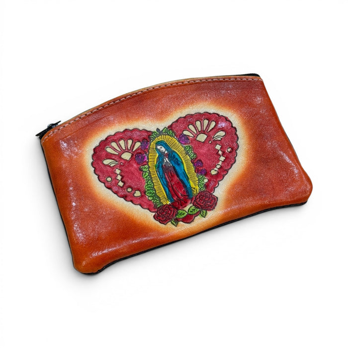 Leather Virgin Coin Purse w/ Heart