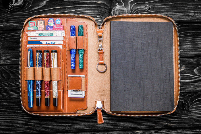Leather Zippered A5 Leuchtturm1917 Notebook Folio - Brown