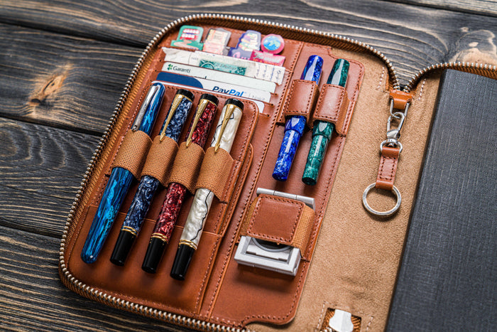 Leather Zippered A5 Leuchtturm1917 Notebook Folio - Brown