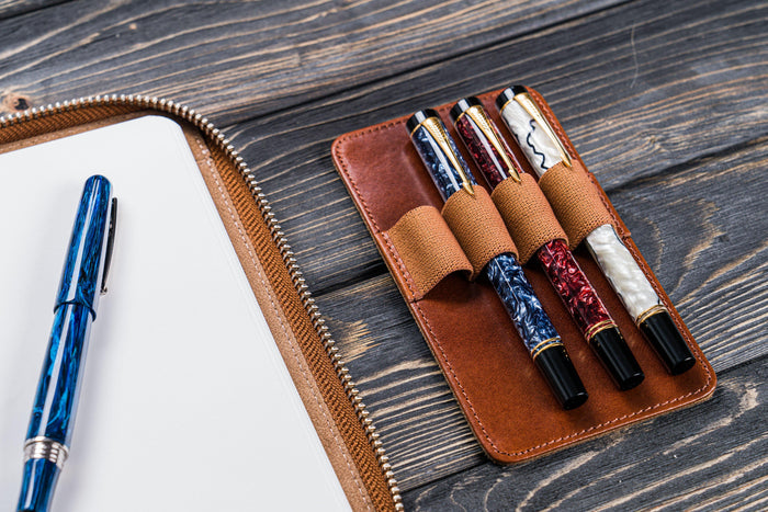 Leather Zippered A5 Leuchtturm1917 Notebook Folio - Brown