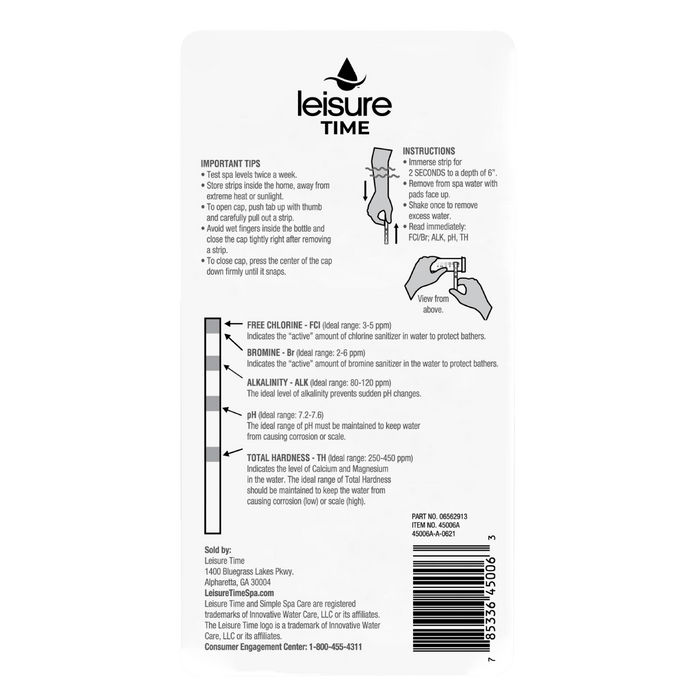 products leisure time test strips chlorine html