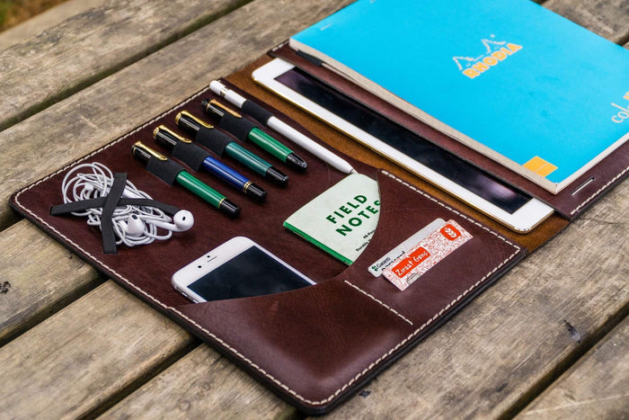 Leuchtturm1917 A4 - A4+ Leather Cover Portfolio - Dark Brown