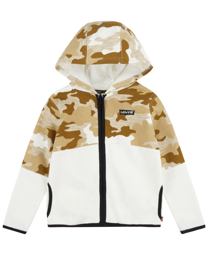 Levi's Toddler Boys Camo Full-Zip Hoodie - Tofu