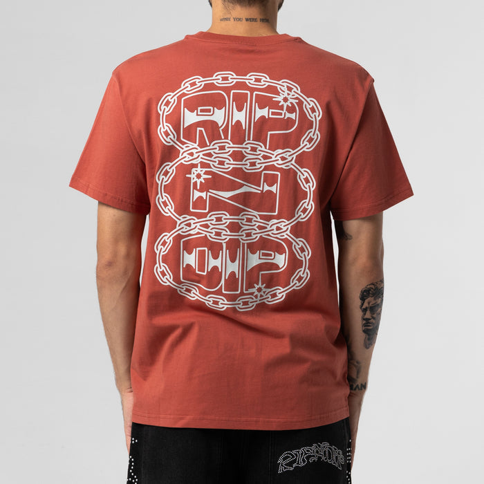 RIPNDIP Linked Up Tee (Burnt Orange)