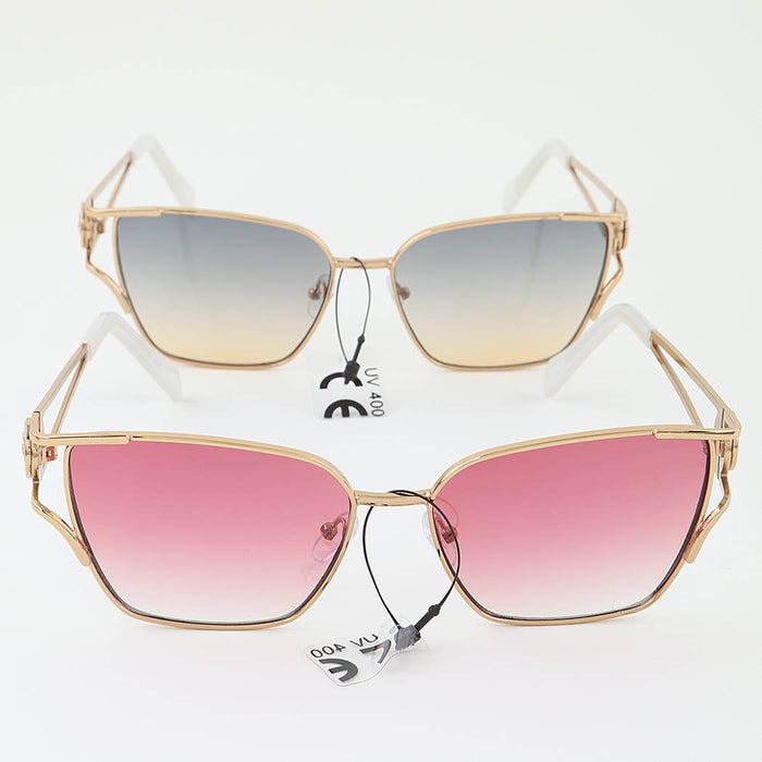 Lion Emblem Gradient Tinted Lens Sunglasses