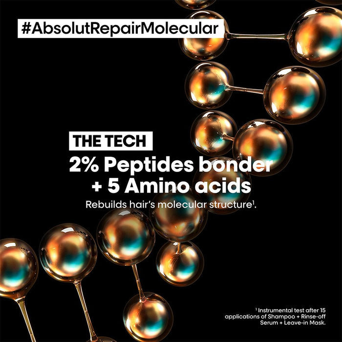 L'Oreal Professionnel Absolut Repair Molecular Sulfate - Free Repairing Shampoo For Damaged Hair, 500ml - Beauty Tribe