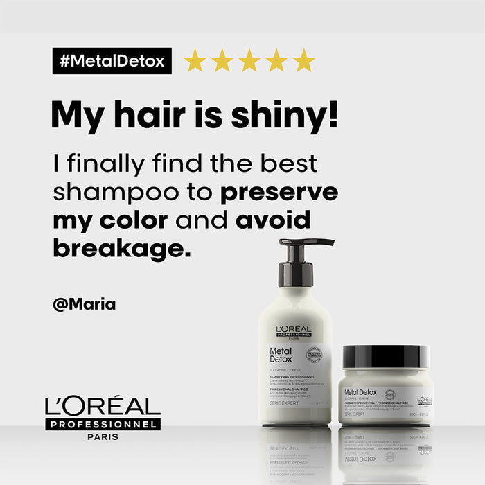 L’Oreal Professionnel Metal Detox Sulfate Free Shampoo with Glicoamine & Ionene for Hair Breakage 500 ml - Beauty Tribe