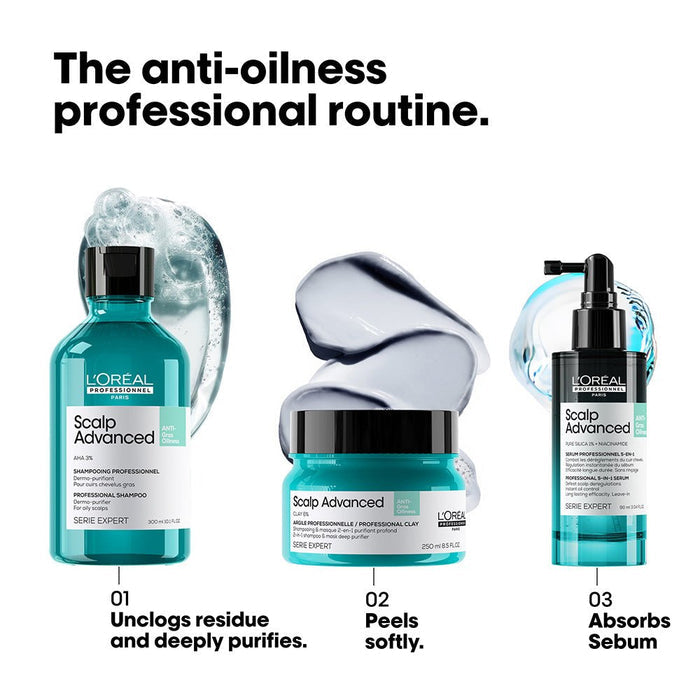 L'Oreal Professionnel Scalp Advanced Anti - Oiliness 5 in 1 professional leave - in serum 90ml - Beauty Tribe