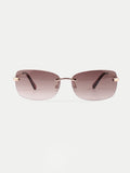 Maddie Rectangle Sunglasses | Gold-Image 1